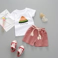 thumbnail image 4 of GXWEA Summer Baby Girl Clothes Girl Clothes 18-24 Months Toddler Baby Girl Outfits Summer Clothes Infant Spring Short Sleeve Shirt Tops Cute Shorts Set, 4 of 9
