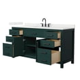 thumbnail image 2 of Beckett 66" Green Single Vanity & Giotto Quartz Top (3-Hole) & Black Trim, 2 of 5