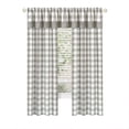 thumbnail image 5 of Woven Trends Semi Sheer Checkered Curtains 84 Inches Long, Rustic Farmhouse Gingham Curtains for Bedroom, Living Room, and Kitchen, Single Panel, 42" x 84", Silver, 5 of 6