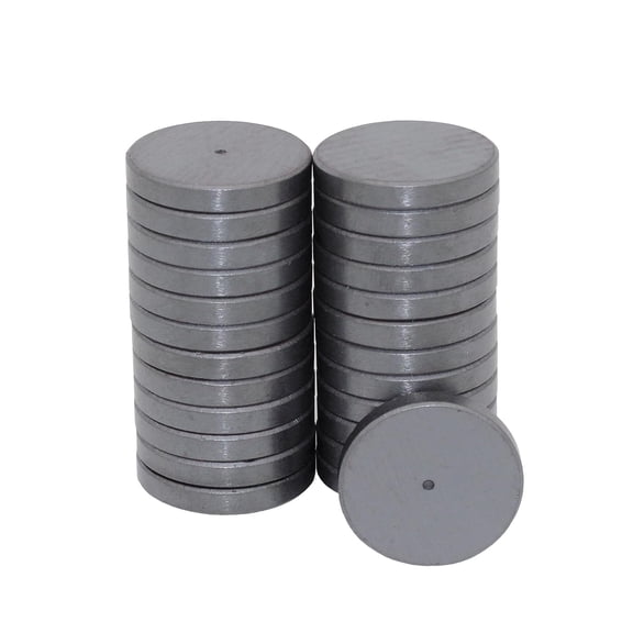 Creative Hobbies 1 Inch (25mm) Round Disc Ceramic 25 Piece Pack Permanent Magnets