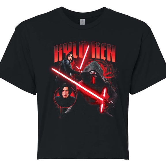 Star Wars - Kylo Ren Bootleg - Juniors Cropped Graphic T-Shirt