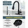 thumbnail image 4 of Wowow Kitchen Faucet with Glass Rinser, Stainless Steel Kitchen Sink Faucet and Cup Rinser Combo for Kitchen Sink, Oil Rubbed Bronze, 4 of 7
