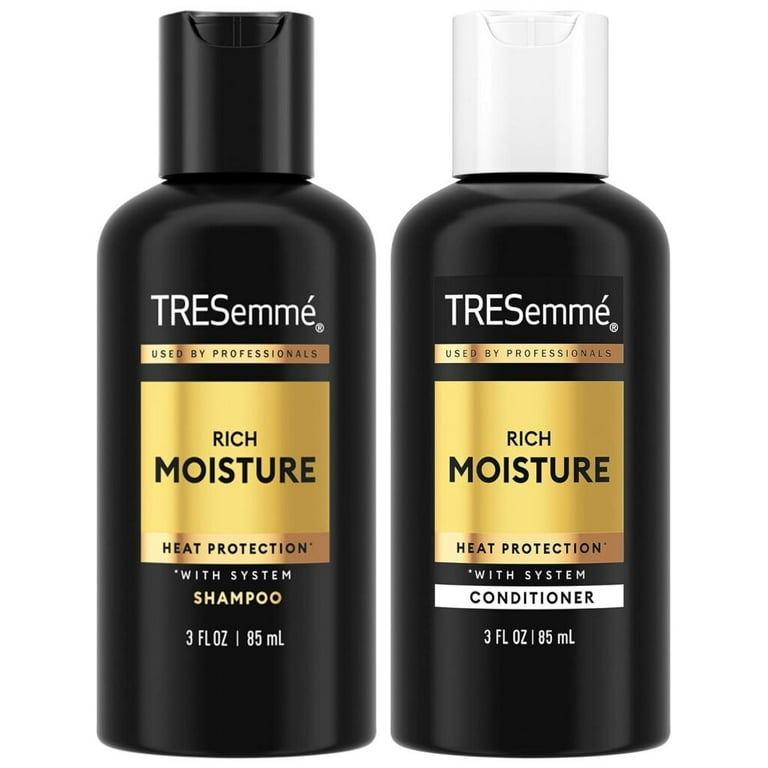 TRESemmé Moisture Rich Travel Shampoo and Conditioner Set, 3 Oz
