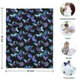 thumbnail image 4 of Black Purple Butterfly Pattern Blanket,Comfortable Soft Flannel Throw Blanket,All Season,Warm Lightweight Blankets for Sofa Bed Couch Living Room Chair,30"x40", 4 of 4
