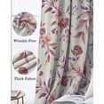thumbnail image 3 of Red Retro Floral Blackout Curtains for Bedroom Living Room Darkening Curtains 54 Inch Long Farmhouse Watercolor Spring Flower Short Curtain for Small Window Treatment Grommet Drapes 52"x54"x2, 3 of 9