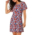 thumbnail image 2 of Lsque Ladybugs Pattern Nightgowns for Women Sleep Shirts Short Sleeve Nightshirt Pullover Nightdress Soft Sleepwear Relaxed Fit Nightdress, 2 of 6