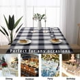 thumbnail image 5 of Checkered Rectangle Tablecloth - Waterproof, Wrinkle Resistant and Washable Gingham Table Cloth Decorative Table Cover for Outdoor, Indoor Party, 160GSM, 5 of 5