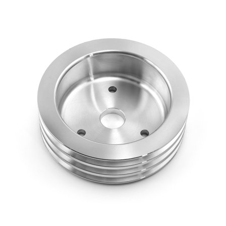 Speedmaster PCE239.1005 Compatible with Chevy BBC 454 Billet Aluminum Short Water Pump Swp 3 Groove Crank Pulley