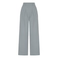 thumbnail image 4 of TEAJOPSUU Women Dress Pants Classic Office Trousers Solid Color High Waist Straight Leg Office Work Long Pants B-Gray, 4 of 9