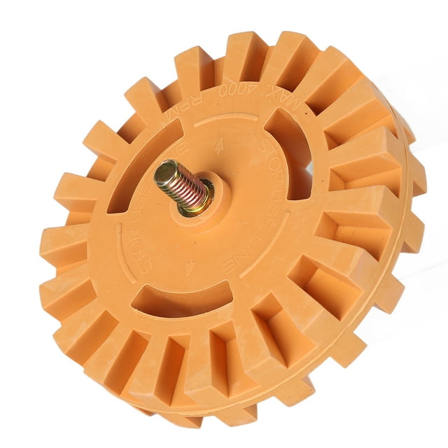 Pneumatic Adhesive Remover, 4in Eraser Wheel High Efficiency With Drill Adapter For Car Decals Pinstripes Removing