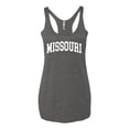 thumbnail image 2 of Wild Bobby State of Missouri College Style Women Tri-Blend Racerback Tank Top, 2 of 6