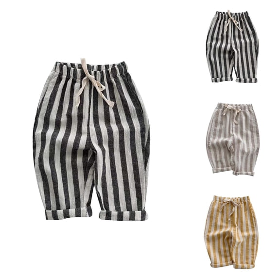 Jeans for Boys Baggy Jeans Boys Boys Pants Minimalist Striped Elastic Waist Casual Daily Wear Comfortable Kids Trousers for Active Play