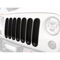 thumbnail image 1 of Insertos de parrilla Hooke Road para Jeep Wrangler JK, color negro mate, 1 of 9