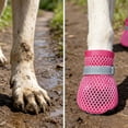 thumbnail image 4 of Dog Boots For Hot Pavement Summer Breathable Soft Mesh Paw Protectors Puppy Small Medium Large Shoes With Adjustable Safe Reflective Strap And Rugged Anti-Slip Sole Hiking Running Pet Accessories, 4 of 7