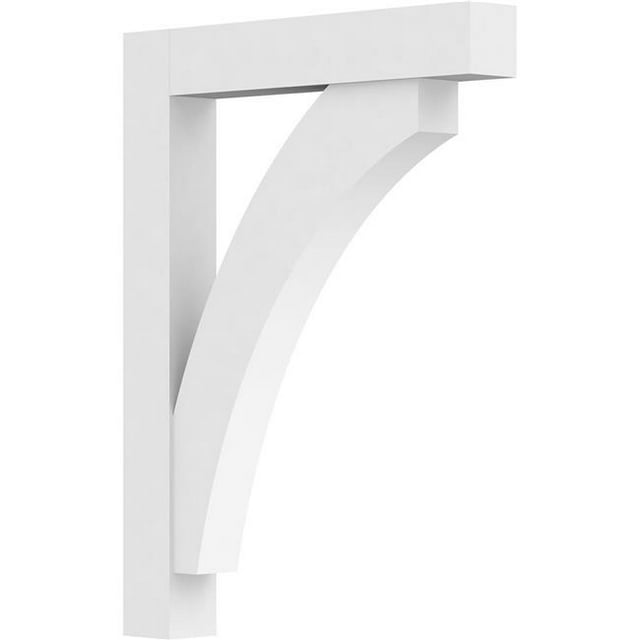 Ekena Millwork BKTP03X24X32THR05 Standard Thorton Architecture Grade PVC Support avec des Extrémités de Bloc - 3 x 24 x 32 Po.