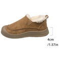 thumbnail image 7 of Rokment Womens Winter Snow Boots with Fleece Lined Wide Width Cold Weather Fashion Warm Suede Fuzzy Slip on Platform Flat Low Heel Ankle Booties Brown Size 7, 7 of 7