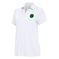 thumbnail image 2 of Women's Antigua White Golden State Warriors St. Patrick's Day-Era Polo, 2 of 4