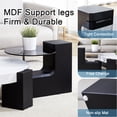 thumbnail image 6 of Modern 2-Decker Detachable Coffee Table, Anti-Collision End Table, Space-Saving Mulitfunctional Accent Table for Small Spaces Living Room Bedroom, 6 of 9