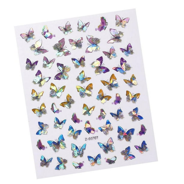 Calcomanías Autoadhesivas de Uñas Sunnimix Mariposa DIY Pegatinas Hojas