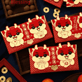 thumbnail image 1 of Sobre rojo de dibujos animados horizontal, sobre rojo de regalo 3D chapado en oro de 1000 yuanes, 1 of 4