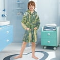 thumbnail image 5 of FORMRS Niños Bathrobe Unisex Hooded Robe Soft Plush Pajamas Sleepwear, Size 2-3T, Art Garden Scene, 5 of 7