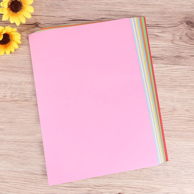 WRISTBIQUE 100Pcs Assorted Color Colored Paper Premium Construction Sheets for Handwork and DIY Crafts