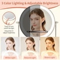 thumbnail image 3 of Miroir de Maquillage Éclairé avec Rangement, Miroir Grossissant Rechargeable de 8 Pouces avec Lumière, Double Face 1X 10X & Rotation à 360°, Miroir de Bureau Debout Dimmable 3 Couleurs avec Grossissement, 3 of 5