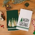 thumbnail image 4 of Merry Christmas Kitchen Towels Set of 2,Red Xmas Tree Dish Hand Towels Holiday Home Indoor Bathroom Party Seasonal Noel Decorations DD025, 4 of 6