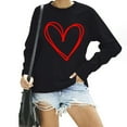 thumbnail image 3 of TKLPEHG Valentines Day Sweatshirt for Women Cute Heart Shirts Crewneck Casual Long Sleeve Valentines Pullover Holiday Tops (Black,M), 3 of 8