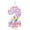 A002- Style B, variant on Unicorn Number 1 Birthday Candle, Glittery Cartoon Design with Magical Star Accents -' Birthday Parties, Cake Toppers, Celebration Events