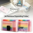 A6 File Folder, 13 Pockets Rainbow Expanding Folder Mini Index ...