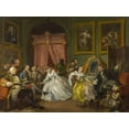 thumbnail image 2 of Hogarth, William 24x19 Gold Ornate Wood Framed with Double Matting Museum Art Print Titled - Marriage A la Mode 4 The Toilette, 2 of 4