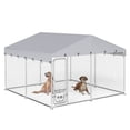 thumbnail image 6 of Uforic Large 10'x10' Heavy Duty Outdoor Dog Kennel with Rotating Feeder and Weatherproof Roof, 6 of 10
