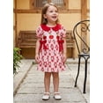 thumbnail image 6 of Cenuakty Toddler Baby Girls Summer Dress Back to School Apple Print Doll Collar Short Sleeve A Line Dress, 6 of 9