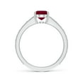 thumbnail image 2 of ANGARA Natural Vintage Inspired Oval 1.25 ct Ruby Ring with Engraved Shank in 14K White Gold for Women (Size-8x6mm) | July Birthstone, Anniversary, Jewelry Gift for Women | Natural Ruby Ring, 2 of 8
