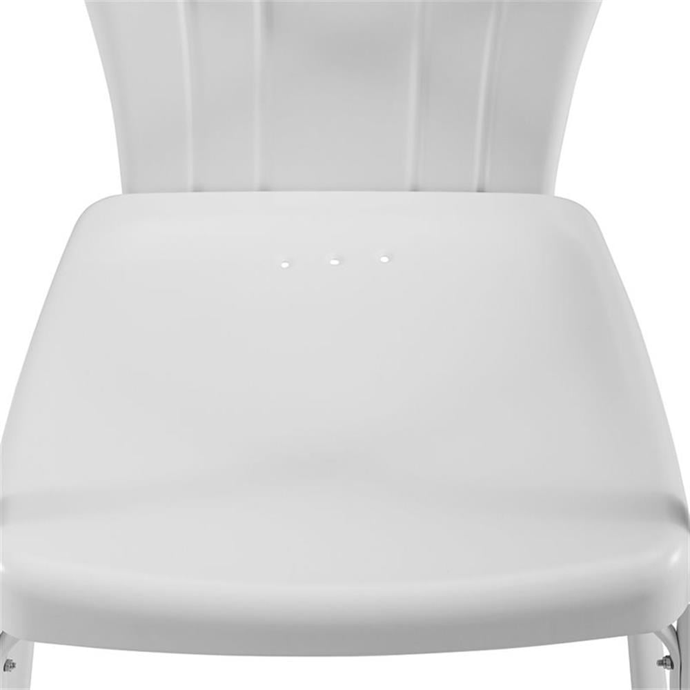 Crosley Furniture Tulip Metal Patio Chair in White (Set of 2)