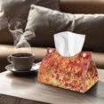 thumbnail image 4 of COEQINE Tissue Box Holder PU Leather Rectangle Tissue Case Dispenser Facial Tissue Box for Bathroom Bedroom Kitchen Office Outdoor Tent Car Autumn Home Decoraton, Maple Leaf Branch, 4 of 7
