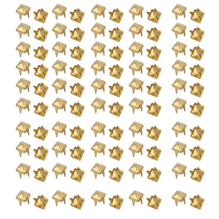 - Unique Bargains 100pcs 4mm Square Shaped Paper Brad Gold Tone for Scrapbooking DIY Craft