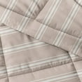 thumbnail image 6 of Noble Linens 3-Piece Rose Soft Stripe Reversible Print Comforter Set, Full/Queen, 6 of 9