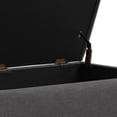 thumbnail image 6 of Rebecca 36 inch Wide Rectangular Coffee Table Storage Ottoman with Lift Up Lid in Slate Grey Polyester linen Look, 6 of 13