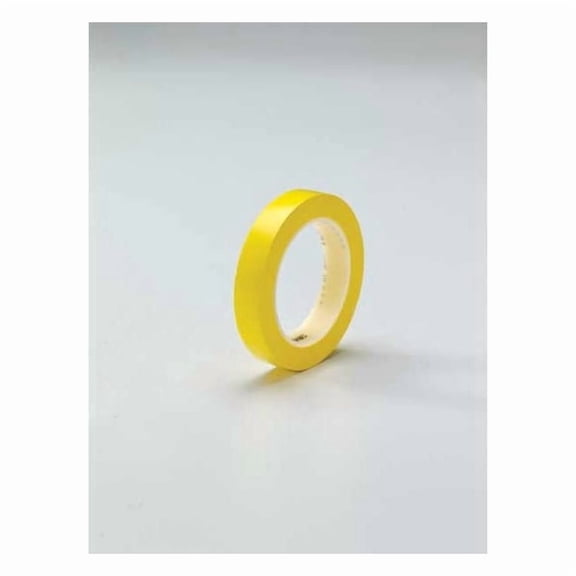Floor Marking Tape, vinyl, No Legend, Yellow, 3/4 in W., 5.2 mil Thickness 471