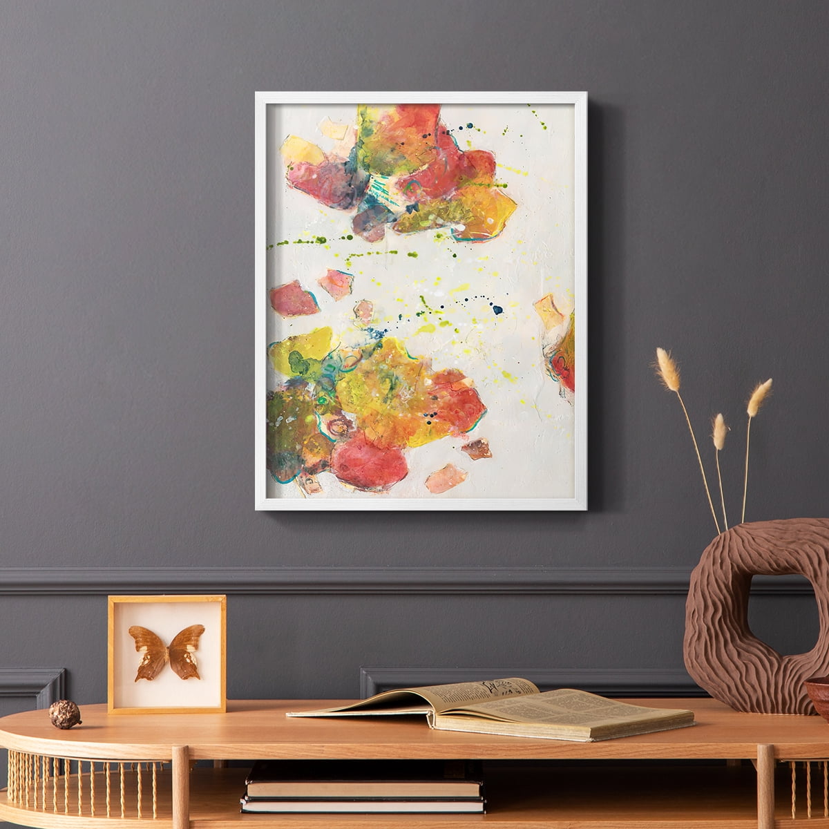 Attracting Love I Framed Print in White Solid Wood Framed Print No Nail Hanging
