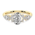 thumbnail image 5 of IGI Certified 1 Carat Oval Shape Lab Grown Diamond Engagement Ring | 14K Yellow Gold | Josephine Four Prong Side Stone Diamond Ring | FG-VS1-VS2 Quality Friendly Diamonds, 5 of 7