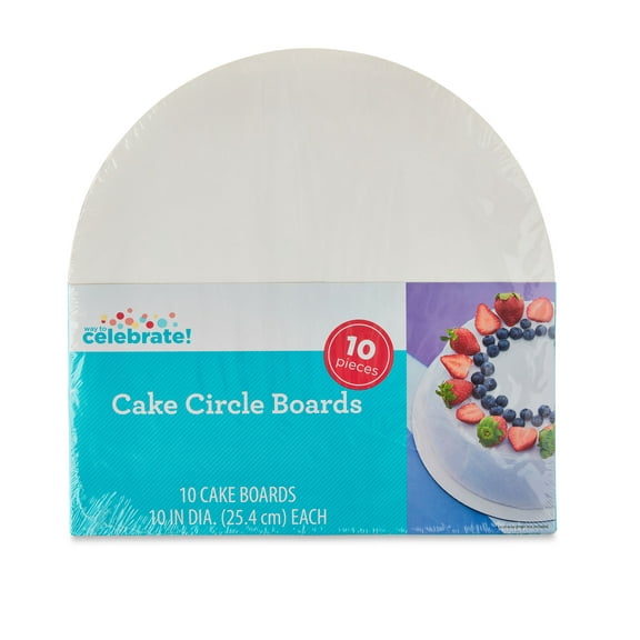 10" White Round Paper Cake Boards, 10 Count, by Way To Celebrate