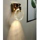 thumbnail image 2 of Lámpara de pared de cristal, mesita de noche, salón, baño, tocador, pasillo 13*18cm (dorado, tamaño pequeño), 2 of 5
