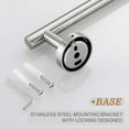 thumbnail image 5 of 9-Inch Brushed Nickel Towel Bar for Bathroom, Total Length 11-Inch Small Bath Towel Rack Wall Mount, Durable SUS304 Stainless Steel Modern Home Decor Nickel Towel Holder, 5 of 8