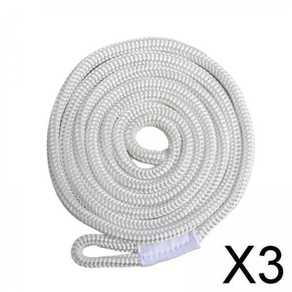 Colaxi 3xStrong boat line White 6ft 3/8inch Polyester for G2 G3 G4 G5