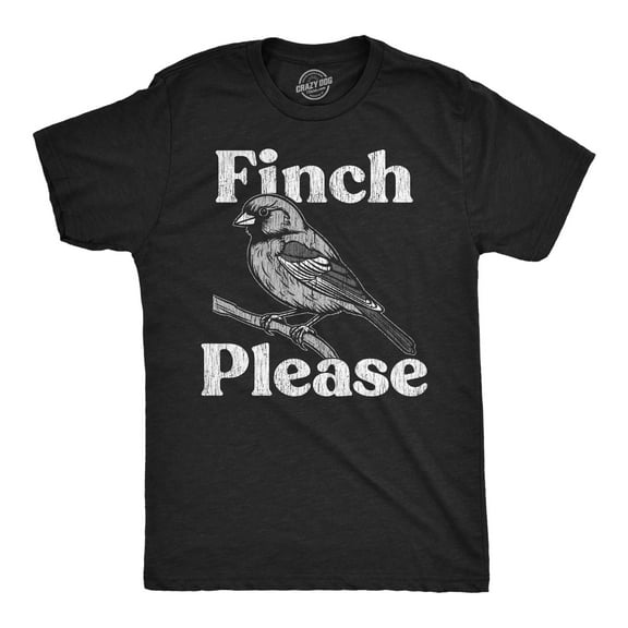 Mens Funny T Shirts Finch Please Sarcastic Bird Graphic Novelty Tee for Men Graphic Tees