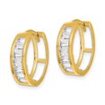 thumbnail image 5 of Auriga Fine Jewelry 10K Yellow Gold 4mm CZ Hinged Hoop Earrings for Women, 5 of 6