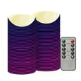 thumbnail image 2 of Iauyy Flameless Candles Battery Operated LED Pillar Candles with Remote and Timer, Wave-like Purple Set of 2 （S), 2 of 8